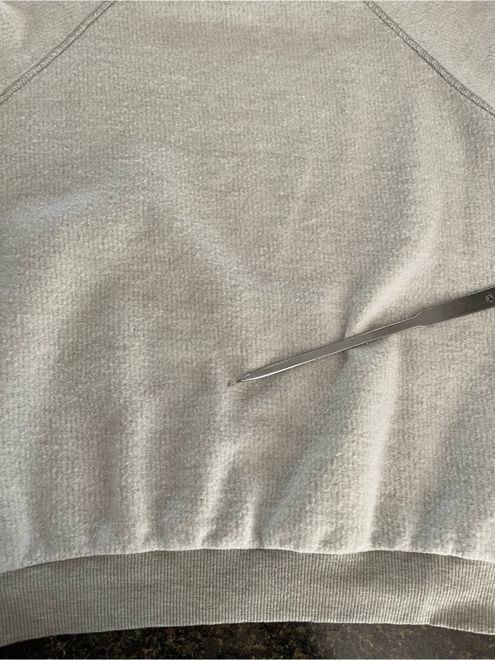 Perfectwhitetee reverse fleece shrunken sweatshirt- Heather gray - Picture 4 of 4